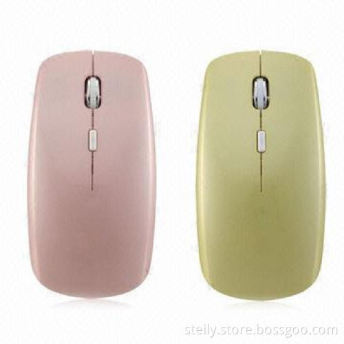 Slim and Flat 2.4GHz Wireless Optical Mouse, 24mm Thickness, 10 Meters Working Distance